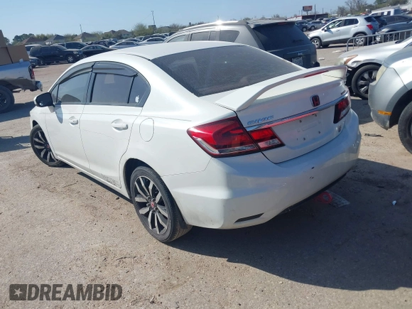 2015 Honda Civic Sedan EX-L with VIN 19XFB2F90FE093933, listed as a IAAI auction lot 41783789 with 172,299 mi miles. Bid and sale history available at carsss.com. Image 3.