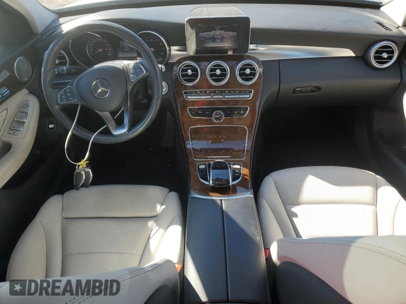 2015 Mercedes-Benz C-Class C 300 Luxury with VIN 55SWF4KB2FU001898, listed as a Copart auction lot 45596695 with 53,411 mi miles and Salvage Title. Bid and sale history available at carsss.com. Image 8.