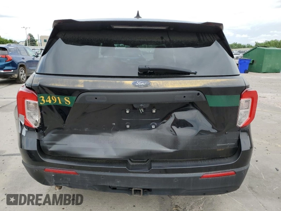 2022 Ford Explorer with VIN 1FM5K8AC6NGC24293, listed as a Copart auction lot 54847945 with 37,261 mi miles and Salvage title. Bid and sale history available at DreamBid. Image 6.