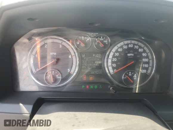 2011 Ram 2500 Laramie with VIN 3D7UT2CL0BG590537, listed as a Copart auction lot 58227634 with 186,752 mi miles and Salvage title. Bid and sale history available at DreamBid. Image 9.