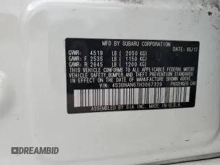 2017 Subaru Legacy Limited with VIN 4S3BNAN67H3067329, listed as a Copart auction lot 51678645 with 117,281 mi miles and Salvage title. Bid and sale history available at DreamBid. Image 12.