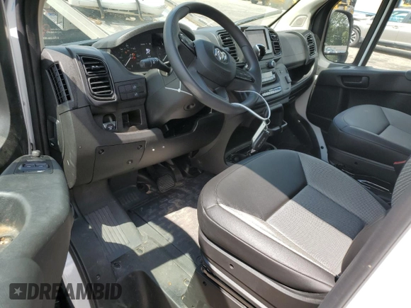 2023 Ram ProMaster Cargo with VIN 3C6LRVVG6PE589988, listed as a Copart auction lot 71645674 with 14,630 mi miles and Salvage Title. Bid and sale history available at DreamBid. Image 8.