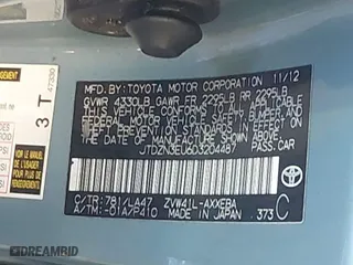 2013 Toyota Prius v Two with VIN JTDZN3EU6D3204487, listed as a IAAI auction lot 41433348 with 190,469 mi miles. Bid and sale history available at carsss.com. Image 9.
