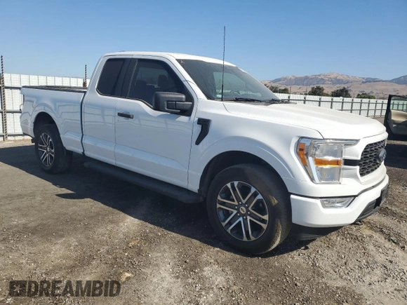 2022 Ford F-150 XL with VIN 1FTEX1EP3NKF25594, listed as a Copart auction lot 72258814 with 61,186 mi miles and Salvage title. Bid and sale history available at DreamBid. Image 4.