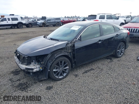 2019 Honda Civic Sedan EX with VIN JHMFC1F38KX012348, listed as a IAAI auction lot 41450738 with 105,551 mi miles. Bid and sale history available at carsss.com. Image 18.