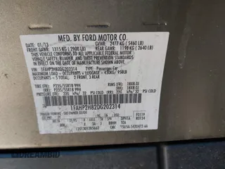 2013 Ford Taurus SEL with VIN 1FAHP2H82DG202314, listed as a IAAI auction lot 41673470 with 273,627 mi miles and . Bid and sale history available at DreamBid. Image 9.