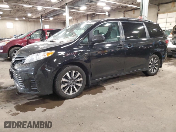 2018 Toyota Sienna LE with VIN 5TDJZ3DC7JS205622, listed as a Copart auction lot 37361044 with 50,162 mi miles and Salvage title. Bid and sale history available at DreamBid. Image 1.