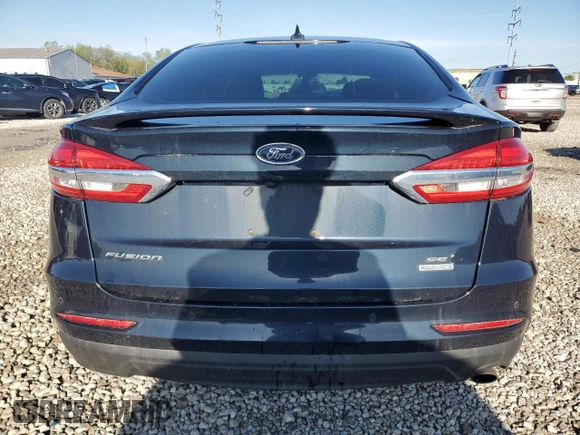 2020 Ford Fusion SE with VIN 3FA6P0HD5LR245402, listed as a Copart auction lot 55028135 with 51,332 mi miles and Salvage Title. Bid and sale history available at DreamBid. Image 6.