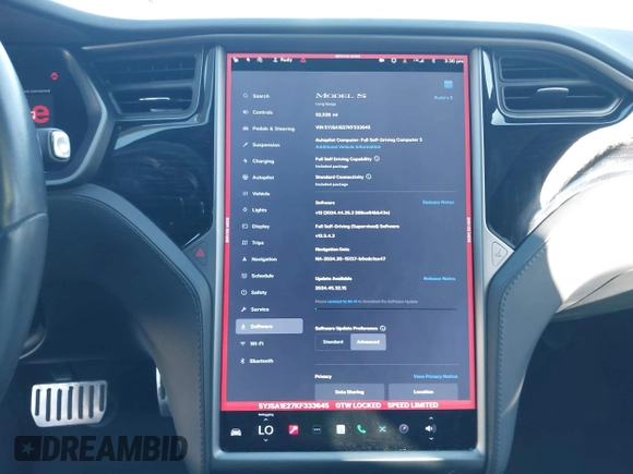 2019 Tesla Model S 75D z VIN 5YJSA1E27KF333645, wystawiony jako IAAI lot #41647989 z przebiegiem 52 528 mil mil oraz . Historia ofert i sprzedaży dostępna na DreamBid. Obrazek 7.
