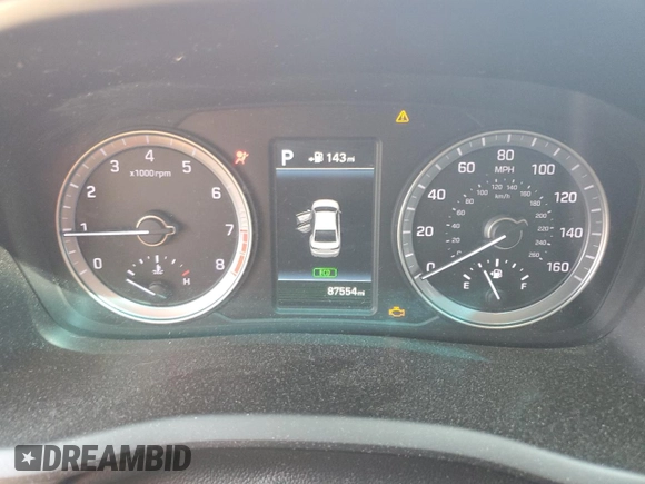 2018 Hyundai Sonata SEL z VIN 5NPE34AF7JH644400, wystawiony jako Copart lot #56585165 z przebiegiem 87 554 mil mil oraz Szkoda całkowita • Salvage title. Historia ofert i sprzedaży dostępna na DreamBid. Obrazek 9.