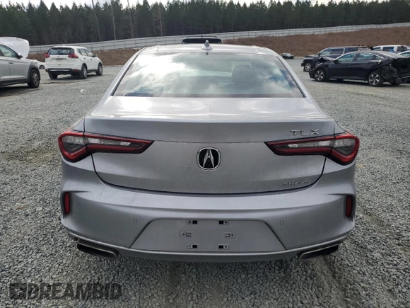 2021 Acura TLX w/Technology Package with VIN 19UUB6F43MA010418, listed as a Copart auction lot 42379255 with 0 mi miles and Salvage Title. Bid and sale history available at carsss.com. Image 6.