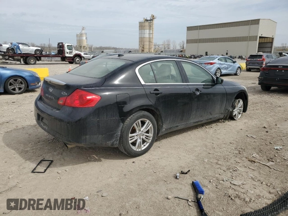 2011 Infiniti G25 Sedan x with VIN JN1DV6AR4BM451983, listed as a Copart auction lot 49531035 with 101,079 mi miles and Salvage Title. Bid and sale history available at carsss.com. Image 3.