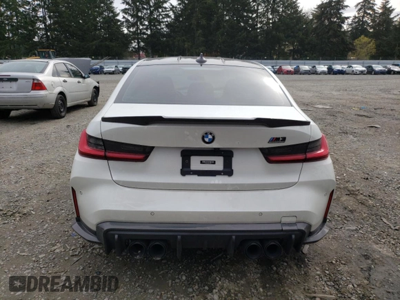 2021 BMW M3 Competition z VIN WBS33AY0XMFL32795, wystawiony jako Copart lot #52745265 z przebiegiem Nie podano mil oraz Szkoda całkowita • Salvage title. Historia ofert i sprzedaży dostępna na DreamBid. Obrazek 6.