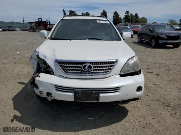 2008 Lexus RX 400h with VIN JTJHW31U782050265, listed as a Copart auction lot 52215785 with 178,583 mi miles and Salvage Title. Bid and sale history available at carsss.com. Image 5.