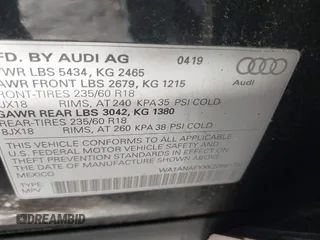 2019 Audi Q5 Premium with VIN WA1ANAFYXK2098173, listed as a IAAI auction lot 41675450 with 37,347 mi miles and . Bid and sale history available at DreamBid. Image 9.