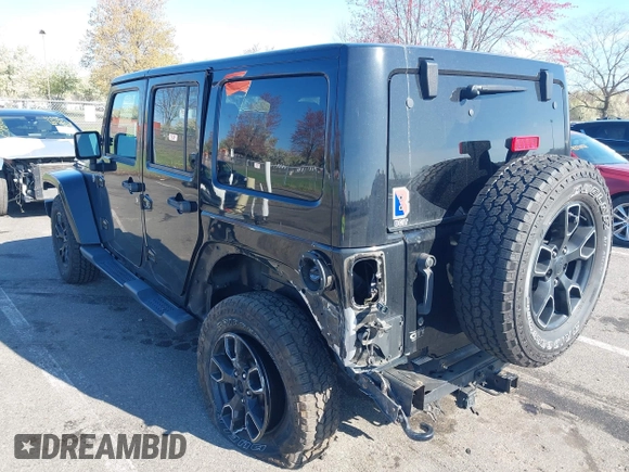 2017 Jeep Wrangler Unlimited Sahara with VIN 1C4BJWEG6HL625415, listed as a IAAI auction lot 42060481 with 56,107 mi miles and . Bid and sale history available at DreamBid. Image 3.