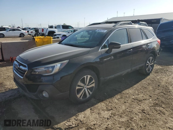 2018 Subaru Outback Limited with VIN 4S4BSENC0J3225713, listed as a Copart auction lot 56243745 with 99,538 mi miles and Salvage title. Bid and sale history available at DreamBid. Image 1.