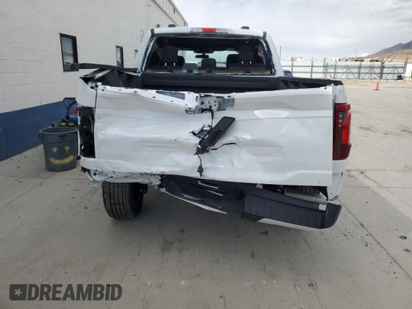 2024 Ford F-150 STX with VIN 1FTEW2LP8RKD25196, listed as a Copart auction lot 49453105 with 13,449 mi miles and Salvage Title. Bid and sale history available at carsss.com. Image 6.