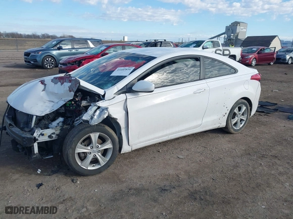 2013 Hyundai Elantra Coupe GS with VIN KMHDH6AE2DU023345, listed as a IAAI auction lot 41685816 with 1 mi miles. Bid and sale history available at carsss.com. Image 2.