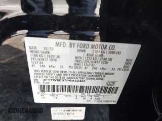 2023 Ford Maverick XL z VIN 3FTTW8E97PRA62426, wystawiony jako IAAI lot #41260016 z przebiegiem 15 276 mil mil oraz . Historia ofert i sprzedaży dostępna na DreamBid. Obrazek 9.