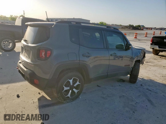 2022 Jeep Renegade Trailhawk with VIN ZACNJDC19NPN63173, listed as a Copart auction lot 52778065 with 18,988 mi miles and Salvage Title. Bid and sale history available at DreamBid. Image 3.