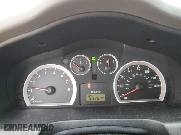 2005 Hyundai Santa Fe GLS with VIN KM8SC73D05U875632, listed as a Copart auction lot 54962394 with 80,394 mi miles and Salvage Title. Bid and sale history available at carsss.com. Image 9.