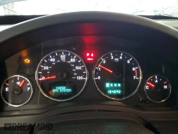 2011 Jeep Liberty Limited 70th Anniversary with VIN 1J4PN5GK4BW524055, listed as a Copart auction lot 52209065 with 184,692 mi miles and Salvage Title. Bid and sale history available at DreamBid. Image 9.