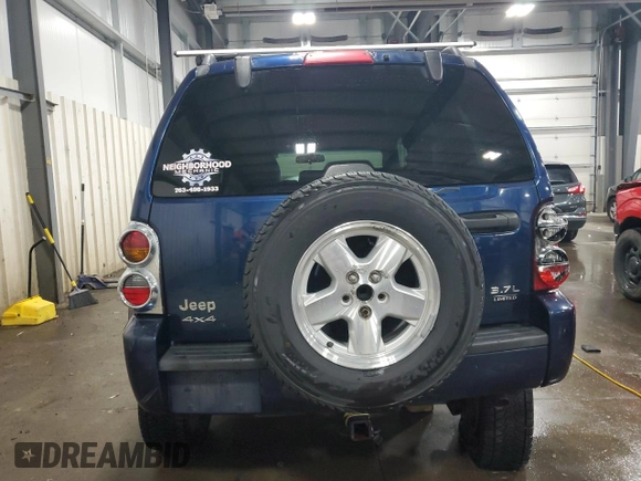 2004 Jeep Liberty Limited z VIN 1J4GL58KX4W101374, wystawiony jako Copart lot #51080895 z przebiegiem 288 747 mil mil oraz Szkoda całkowita • Salvage title. Historia ofert i sprzedaży dostępna na DreamBid. Obrazek 6.