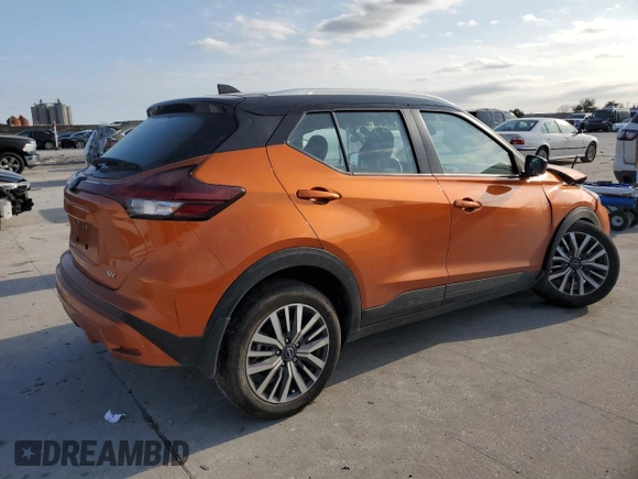 2024 Nissan Kicks SV with VIN 3N1CP5CV7RL561747, listed as a Copart auction lot 42876005 with 10,423 mi miles and Salvage Title. Bid and sale history available at DreamBid. Image 3.