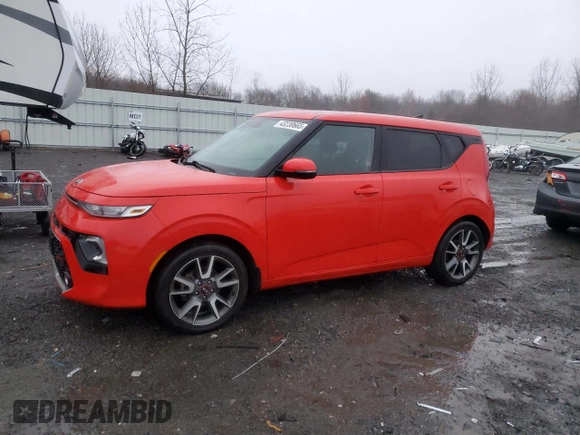 2021 Kia Soul GT-Line with VIN KNDJ63AU5M7142895, listed as a Copart auction lot 43230665 with 37,320 mi miles and Salvage Title. Bid and sale history available at DreamBid. Image 1.