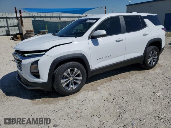 2025 Chevrolet Equinox FWD LT with VIN 3GNAXHEG2SL108007, listed as a Copart auction lot 50139305 with 12,465 mi miles and Non Repairable. Bid and sale history available at DreamBid. Image 1.