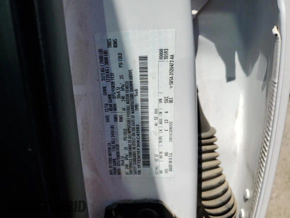 2017 Ford F-150 XL z VIN 1FTEW1EF3HKC43583, wystawiony jako Copart lot #59639135 z przebiegiem 107 877 mil mil oraz Szkoda całkowita • Salvage title. Historia ofert i sprzedaży dostępna na DreamBid. Obrazek 12.
