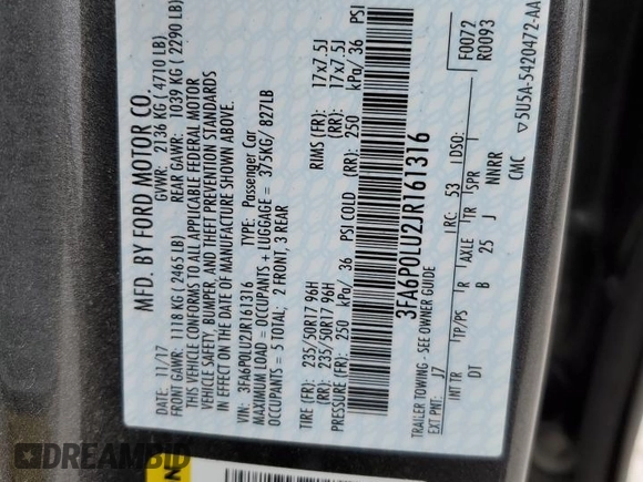 2018 Ford Fusion Hybrid SE with VIN 3FA6P0LU2JR161316, listed as a Copart auction lot 51320425 with 74,215 mi miles and Salvage Title. Bid and sale history available at carsss.com. Image 13.