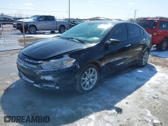 2013 Dodge Dart Limited with VIN 1C3CDFCA5DD340076, listed as a IAAI auction lot 41907098 with 194,527 mi miles. Bid and sale history available at carsss.com. Image 2.