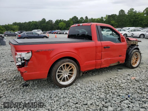 2023 Ford F-150 XL with VIN 1FTMF1C53PKF64009, listed as a Copart auction lot 58383215 with 8,655 mi miles and Salvage title. Bid and sale history available at DreamBid. Image 3.