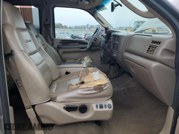 2003 Ford Excursion Limited z VIN 1FMNU42S03EA42266, wystawiony jako Copart lot #41769595 z przebiegiem Nie podano mil oraz Szkoda całkowita • Salvage title. Historia ofert i sprzedaży dostępna na DreamBid. Obrazek 7.