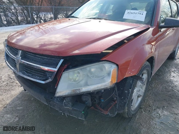 2008 Dodge Avenger SXT with VIN 1B3LC56R78N696122, listed as a IAAI auction lot 41651794 with 195,054 mi miles. Bid and sale history available at carsss.com. Image 18.