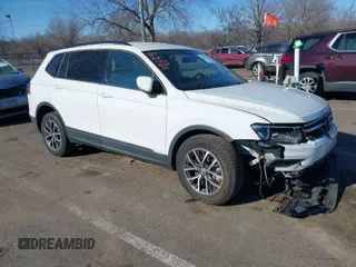 2021 Volkswagen Tiguan S with VIN 3VV1B7AX0MM019574, listed as a IAAI auction lot 41705274 with 46,175 mi miles and . Bid and sale history available at DreamBid. Image 1.
