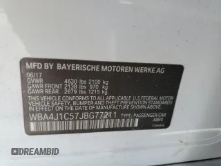 2018 BMW 4 Series 430i with VIN WBA4J1C57JBG77211, listed as a Copart auction lot 54238415 with 145,181 mi miles and Clean Title. Bid and sale history available at carsss.com. Image 12.