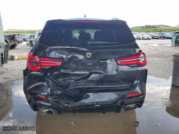 2022 BMW X3 sDrive30i with VIN 5UX43DP09N9L19260, listed as a Copart auction lot 52970235 with 31,626 mi miles and Salvage Title. Bid and sale history available at carsss.com. Image 6.