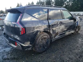 2024 Kia EV9 GT-Line with VIN KNDAEFS54R6045163, listed as a Copart auction lot 86515344 with 0 mi miles and Salvage Title. Bid and sale history available at carsss.com. Image 3.