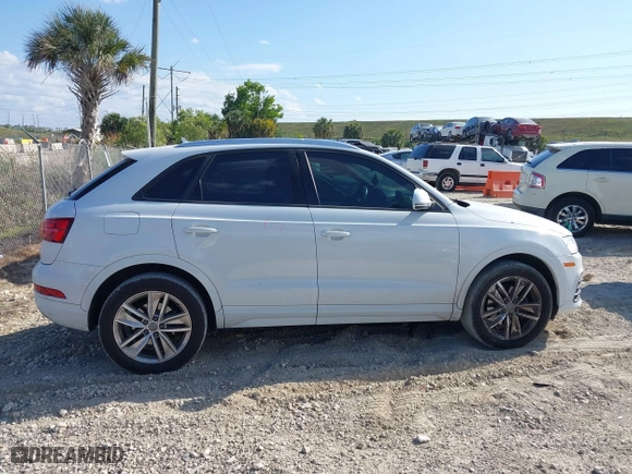 2018 Audi Q3 Premium with VIN WA1BCCFS6JR010047, listed as a IAAI auction lot 41795209 with 99,609 mi miles. Bid and sale history available at carsss.com. Image 13.
