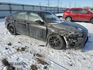 2024 Honda Civic Sedan Sport with VIN 2HGFE2F57RH512441, listed as a Copart auction lot 45661105 with 76,448 mi miles and Salvage Title. Bid and sale history available at carsss.com. Image 4.