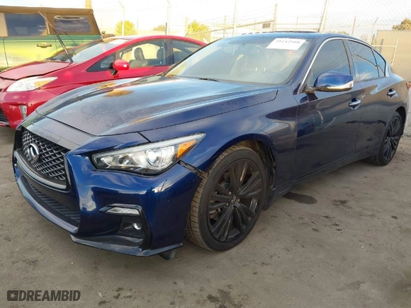 2018 Infiniti Q50 3.0t SPORT with VIN JN1EV7AR5JM431749, listed as a IAAI auction lot 41242560 with 65,654 mi miles. Bid and sale history available at carsss.com. Image 2.
