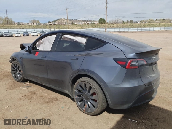 2022 Tesla Model Y Performance with VIN 7SAYGDEF7NF456866, listed as a Copart auction lot 52552685 with Not provided miles and Salvage title. Bid and sale history available at DreamBid. Image 2.