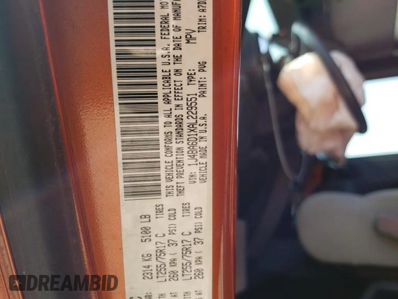 2010 Jeep Wrangler Rubicon with VIN 1J4BA6D1XAL229551, listed as a Copart auction lot 70535964 with 96,012 mi miles and Non repairable. Bid and sale history available at DreamBid. Image 13.