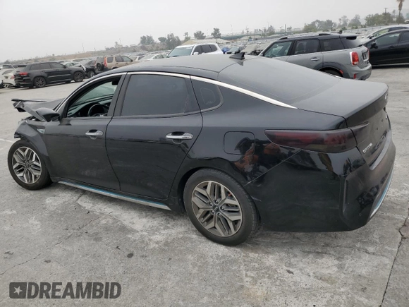 2020 Kia Optima Hybrid EX with VIN KNAGU4LE0L5041685, listed as a Copart auction lot 76353634 with 129,485 mi miles and Salvage Title. Bid and sale history available at carsss.com. Image 2.