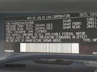2010 Volvo XC60 3.0T with VIN YV4992DZ4A2027688, listed as a IAAI auction lot 42357112 with 201,222 mi miles and . Bid and sale history available at DreamBid. Image 9.