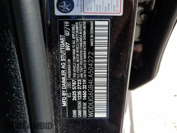 2020 Mercedes-Benz S-Class S 450 with VIN WDDUG6GB4LA504272, listed as a Copart auction lot 72475984 with 26,501 mi miles and Salvage Title. Bid and sale history available at carsss.com. Image 12.