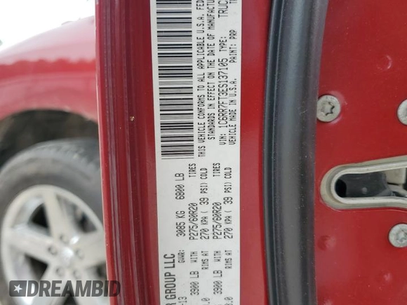 2014 Ram 1500 Express z VIN 1C6RR7FT3ES137105, wystawiony jako Copart lot #52322675 z przebiegiem 105 210 mil mil oraz Szkoda całkowita • Salvage title. Historia ofert i sprzedaży dostępna na DreamBid. Obrazek 12.